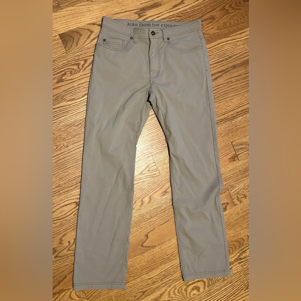 prAna Brion Pant II Slim Fit Gray Style‎ M4BN32312 Outdoors Hiking Athletic
